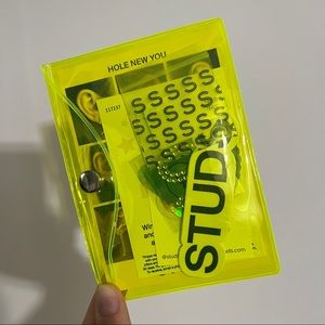 STUDS dainty titanium clicker huggie hoop earring 6mm hypoallergenic